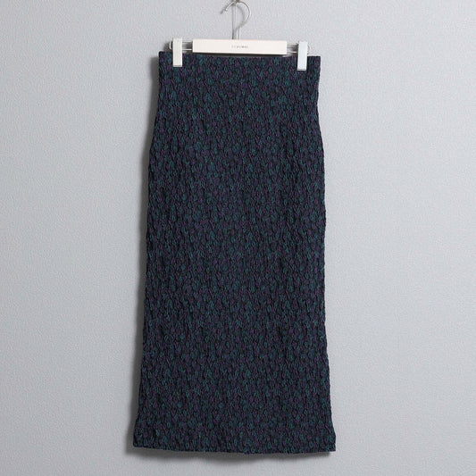 F-SK-08「Fortuna」Straight skirt BLACK MULTI