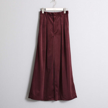 2026AW【11月中旬お届け予定】 F-PT-14「Velvet twill」Tuck wide pants【全4色】