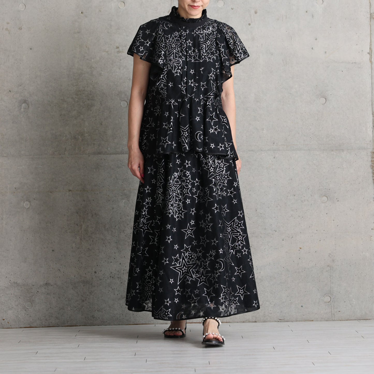 C-BL-76「Blanche」Stand collar blouse