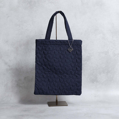 C-BG-11「Stella quilt（裏地なしキルティング）」Tote Bag NAVY&KHAKI