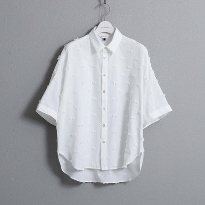 C-BL-83 Robin flower blouse WHITE