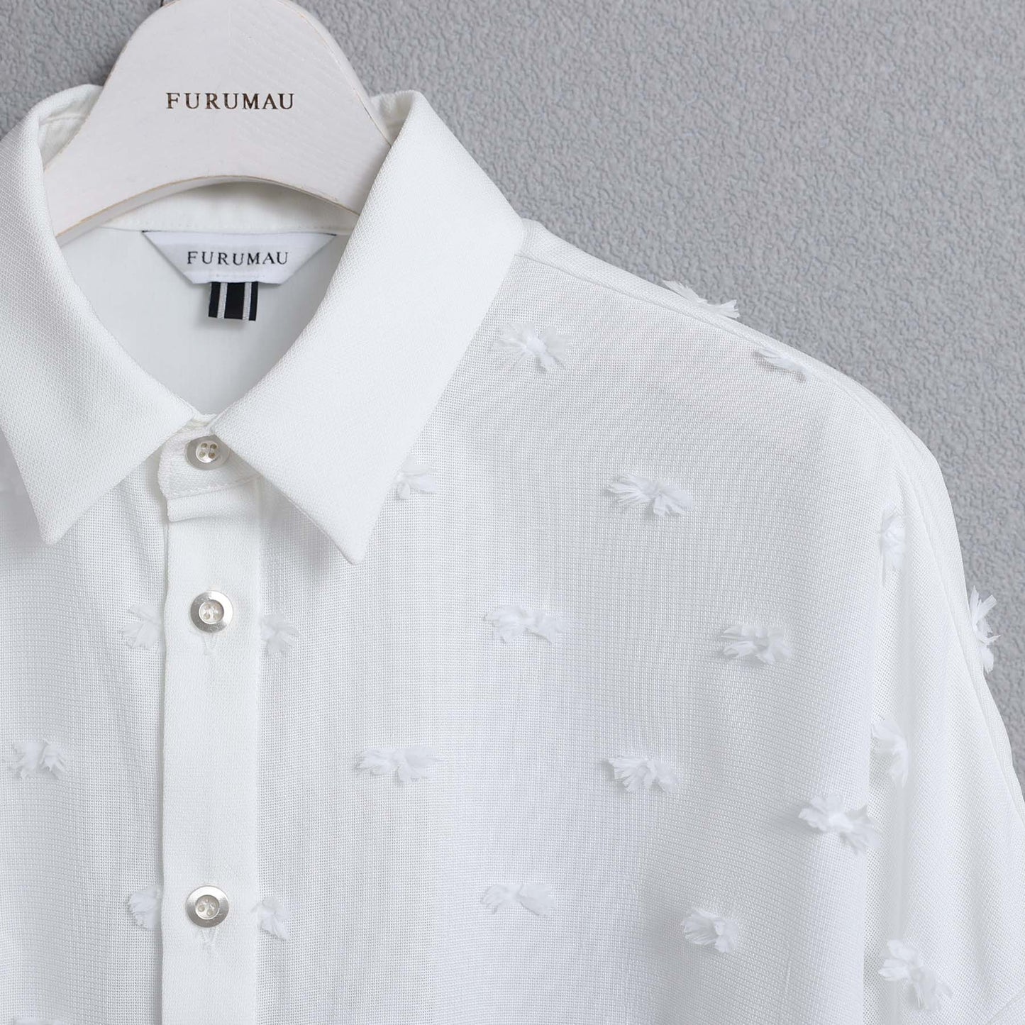 C-BL-83 Robin flower blouse WHITE