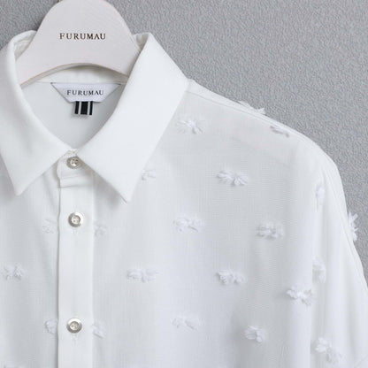 C-BL-83 Robin flower blouse WHITE