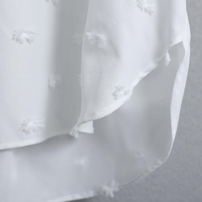 C-BL-83 Robin flower blouse WHITE