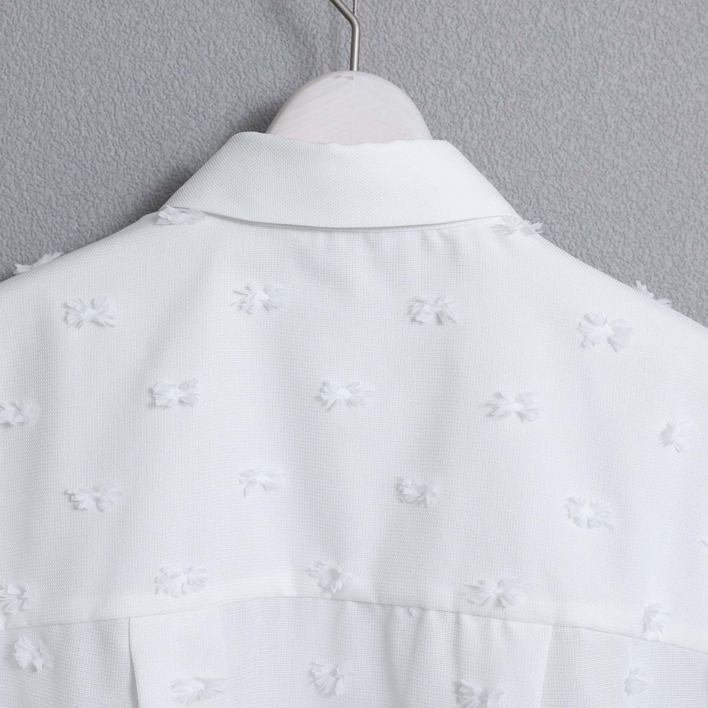 C-BL-83 Robin flower blouse WHITE