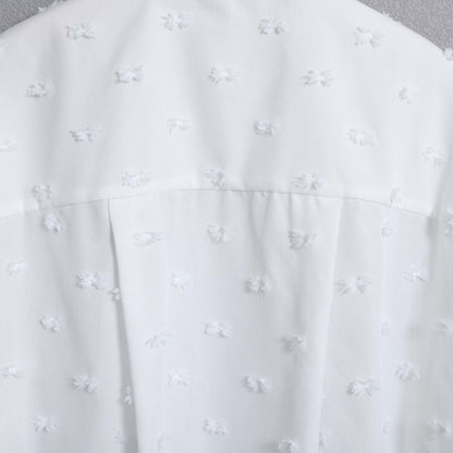 C-BL-83 Robin flower blouse WHITE