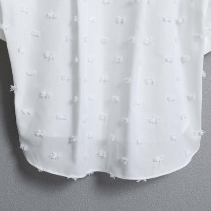 C-BL-83 Robin flower blouse WHITE