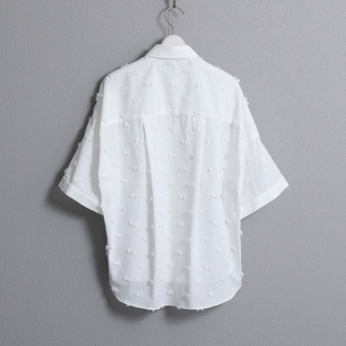 C-BL-83 Robin flower blouse WHITE