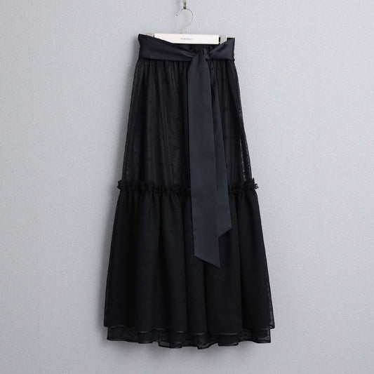 ８月上旬~中旬お届け予定 F-SK-04「Stella tulle」Tiered skirt