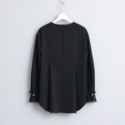 9月下旬~10月上旬お届け予定 F-BL-03「Technical double cloth」 Pullover blouse