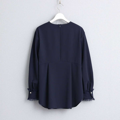 9月下旬~10月上旬お届け予定 F-BL-03「Technical double cloth」 Pullover blouse