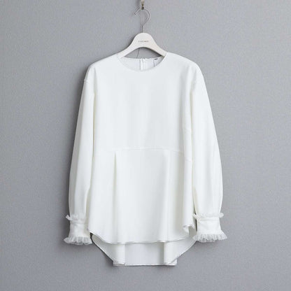 9月下旬~10月上旬お届け予定 F-BL-03「Technical double cloth」 Pullover blouse