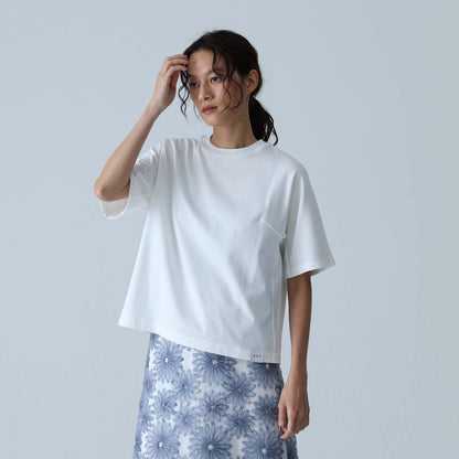 C-BL-83 Robin flower blouse WHITE