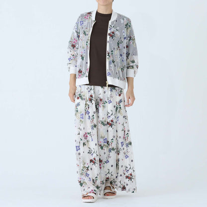 C-BL-83 Robin flower blouse WHITE