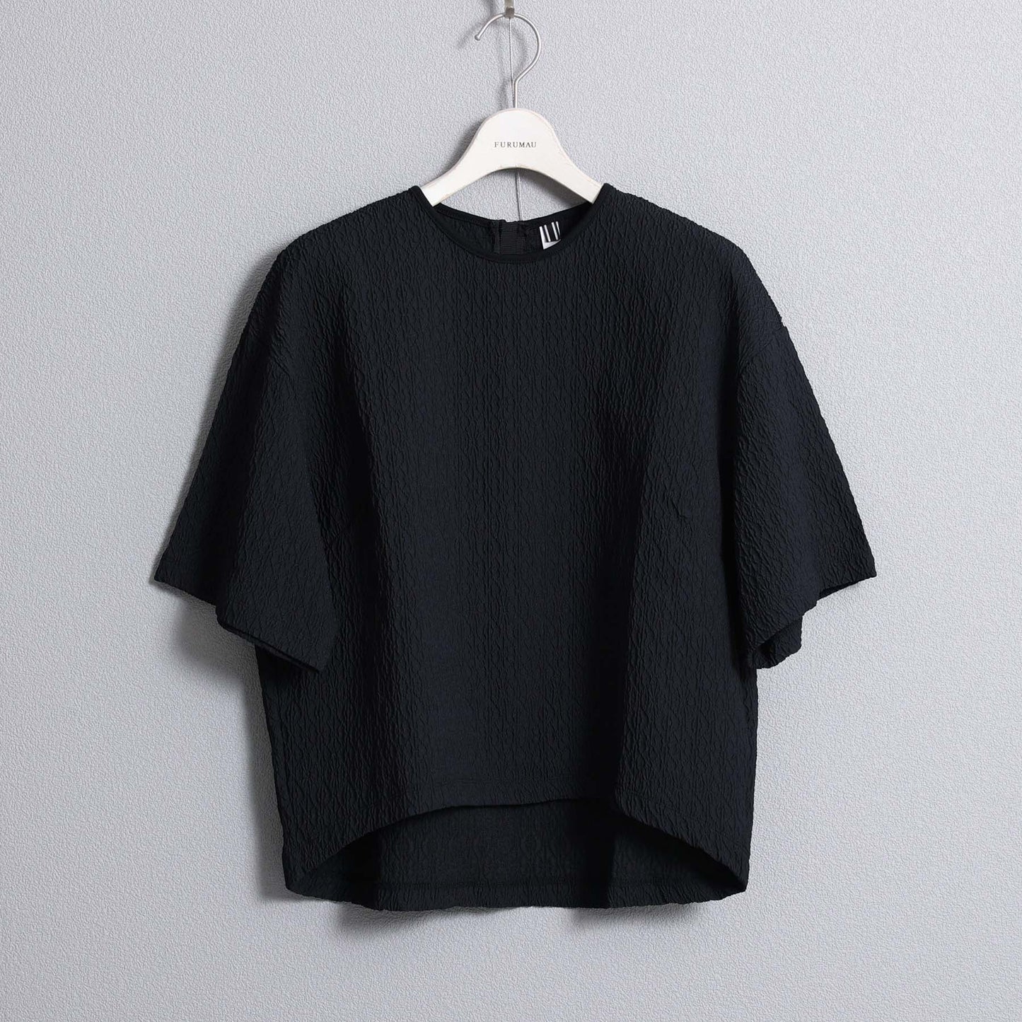F-BL-06「Jewel Tile」Tee blouse BLACK