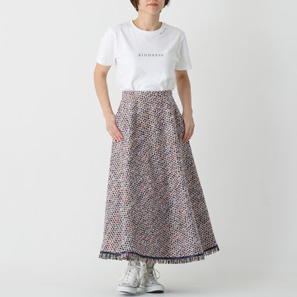 C-PT-54 “Mary jacquard” Easy pants BLACK×ECRU