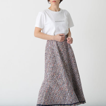 C-PT-54 “Mary jacquard” Easy pants BLACK×ECRU