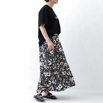 C-PT-54 “Mary jacquard” Easy pants BLACK×ECRU