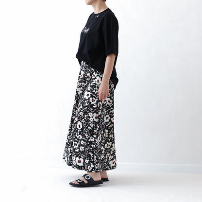 C-PT-54 “Mary jacquard” Easy pants BLACK×ECRU