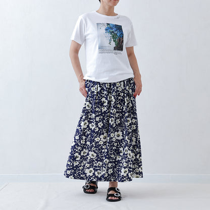 C-PT-54 “Mary jacquard” Easy pants BLACK×ECRU