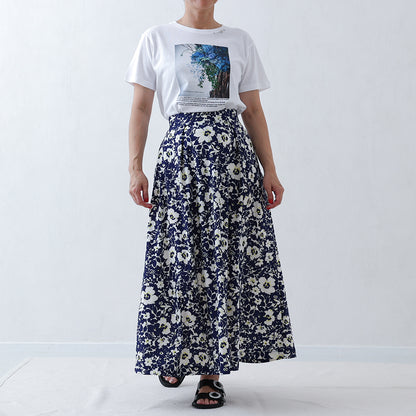 C-PT-54 “Mary jacquard” Easy pants BLACK×ECRU