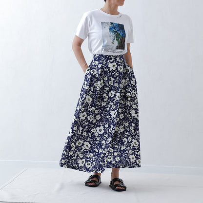 C-PT-54 “Mary jacquard” Easy pants BLACK×ECRU