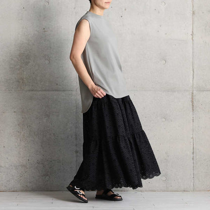 C-CS-85「Snowmelt knit」Sleeveless tops GREIGE
