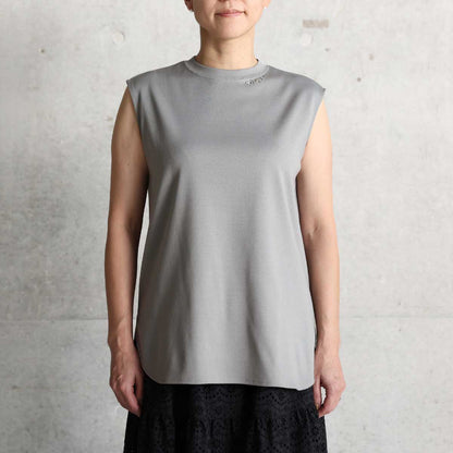 C-CS-85「Snowmelt knit」Sleeveless tops GREIGE