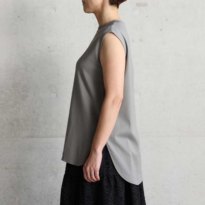 C-CS-85「Snowmelt knit」Sleeveless tops GREIGE