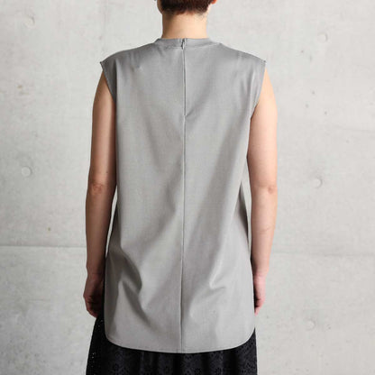 C-CS-85「Snowmelt knit」Sleeveless tops GREIGE