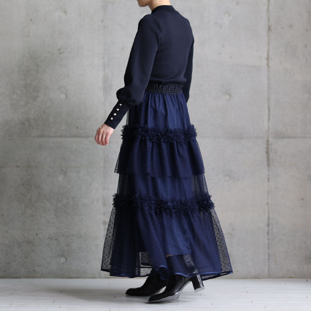 C-KN-33A「Earring cuffs knit」Crew-neck knit【全4色】