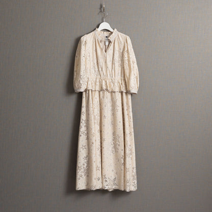 C-OP-62「Blanche」peplum dress ECRU