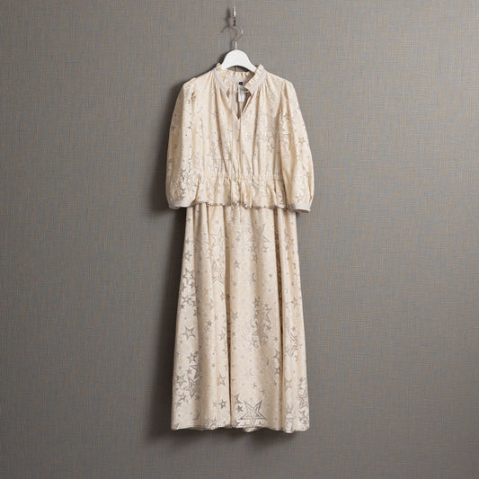 C-OP-62「Blanche」peplum dress ECRU