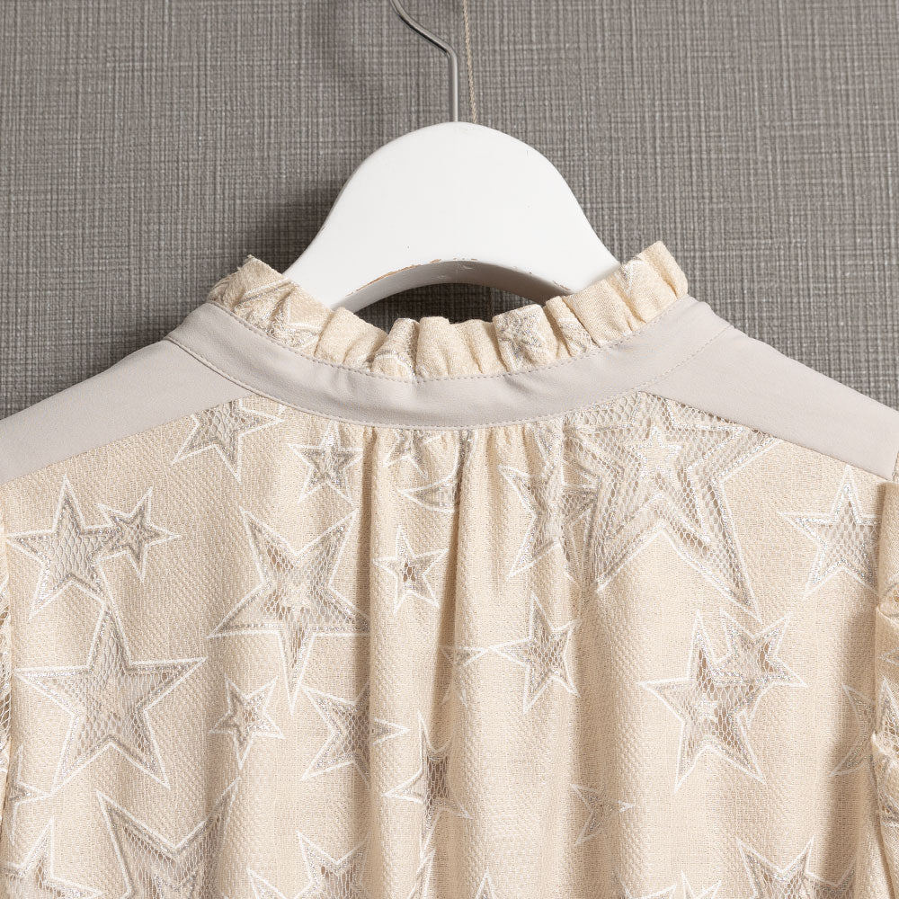 C-OP-62「Blanche」peplum dress ECRU