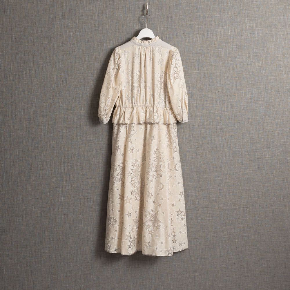 C-OP-62「Blanche」peplum dress ECRU