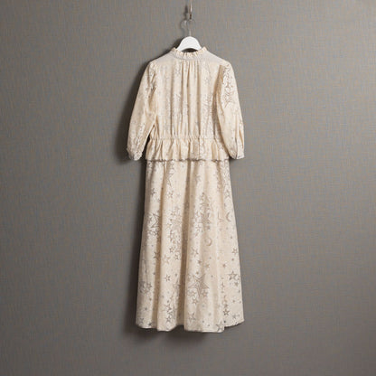 C-OP-62「Blanche」peplum dress ECRU