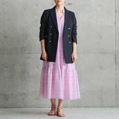 C-OP-68「The Secret Garden」Tiered long dress LILAC