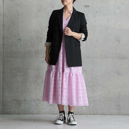 C-OP-68「The Secret Garden」Tiered long dress LILAC