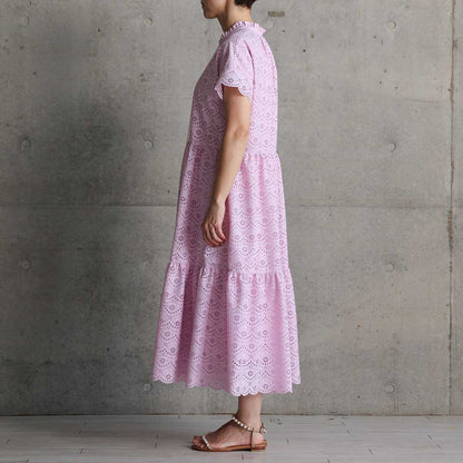 C-OP-68「The Secret Garden」Tiered long dress LILAC
