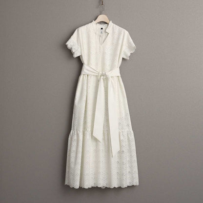 C-OP-68「The Secret Garden」Tiered long dress WHITE