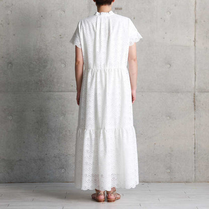 C-OP-68「The Secret Garden」Tiered long dress WHITE