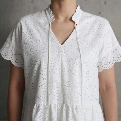 C-OP-68「The Secret Garden」Tiered long dress WHITE
