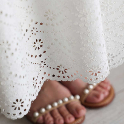 C-OP-68「The Secret Garden」Tiered long dress WHITE