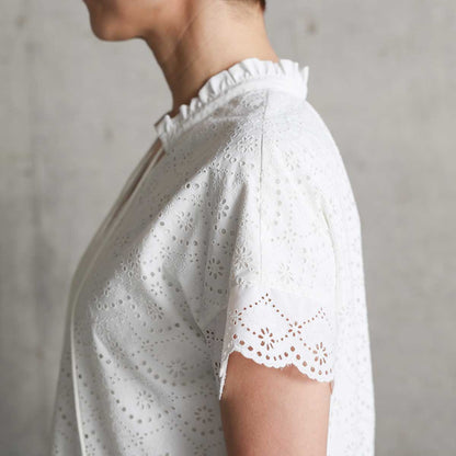 C-OP-68「The Secret Garden」Tiered long dress WHITE