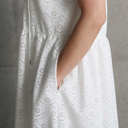 C-OP-68「The Secret Garden」Tiered long dress WHITE