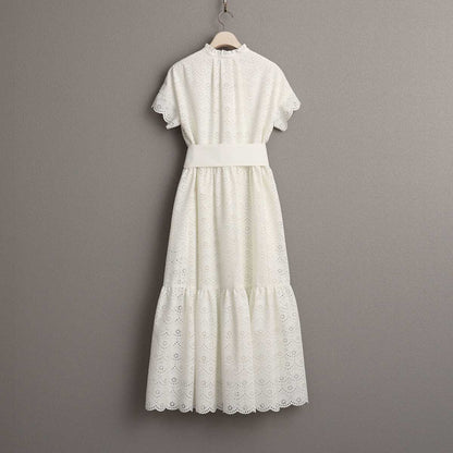 C-OP-68「The Secret Garden」Tiered long dress WHITE