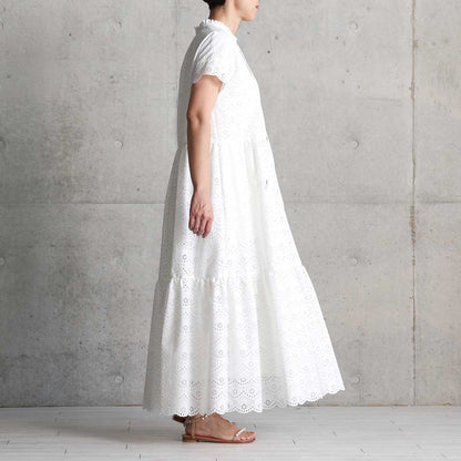 C-OP-68「The Secret Garden」Tiered long dress WHITE
