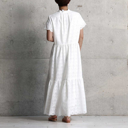 C-OP-68「The Secret Garden」Tiered long dress WHITE