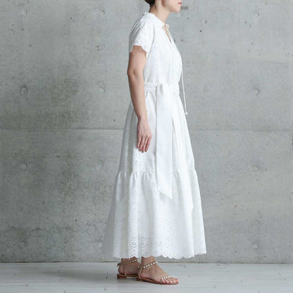 C-OP-68「The Secret Garden」Tiered long dress WHITE