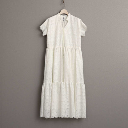 C-OP-68「The Secret Garden」Tiered long dress WHITE